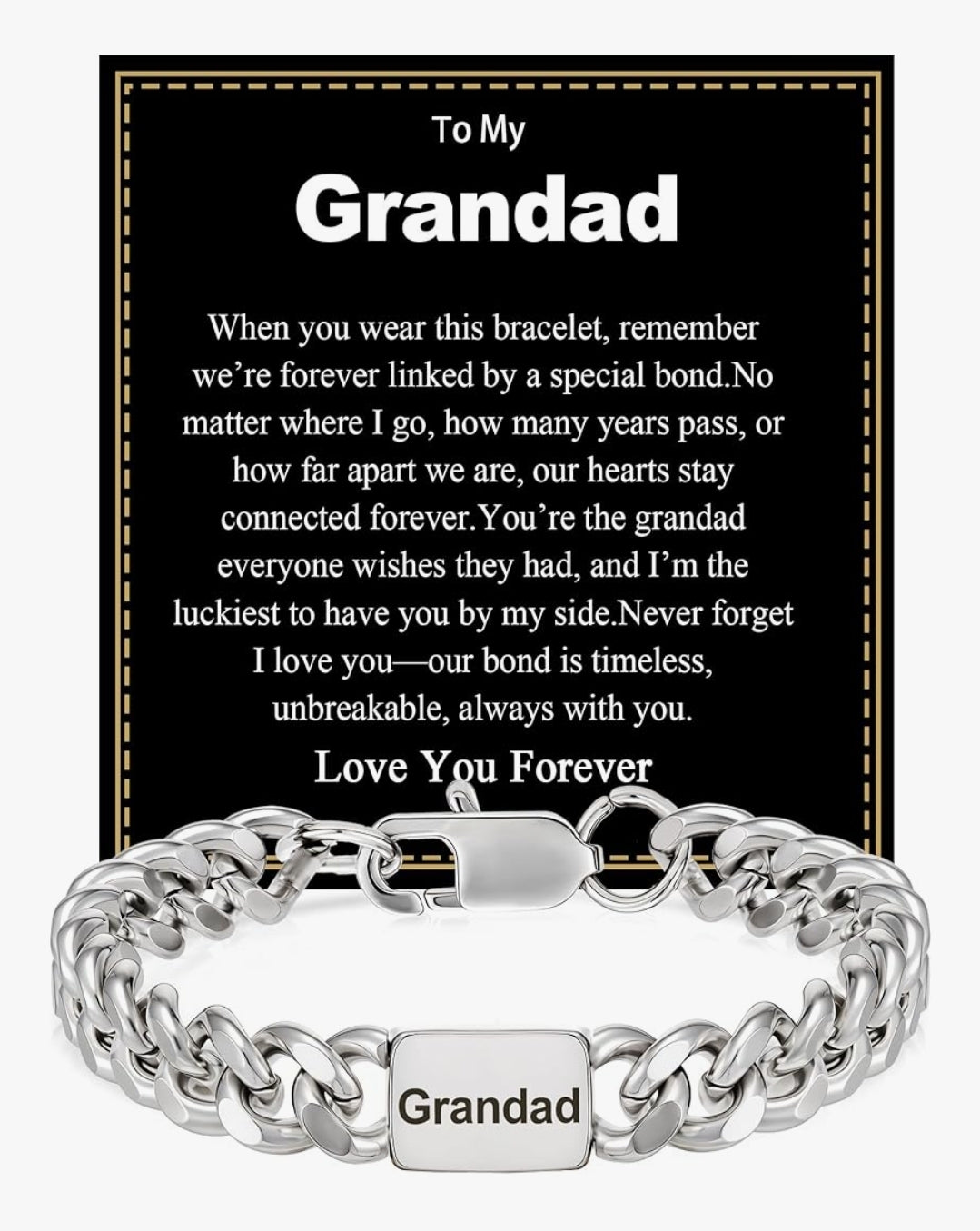 9mm Cuban Bracelet for Grandad
