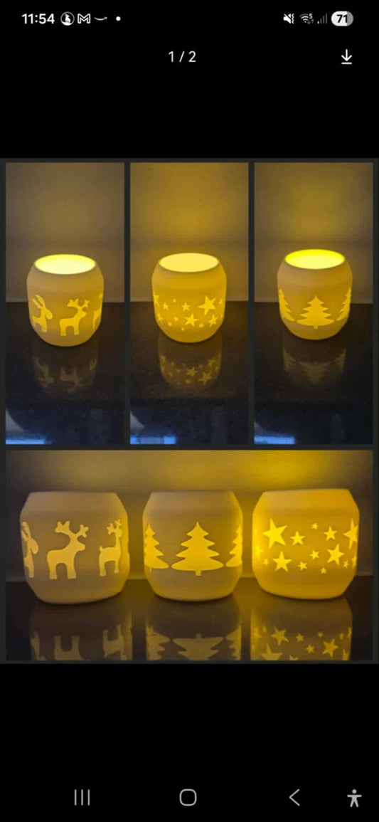 Lithophane LED tea light holder