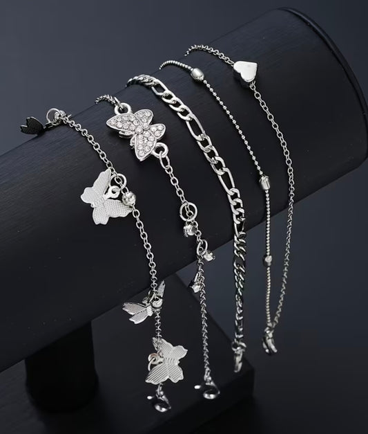 4pcs Women Anklets
